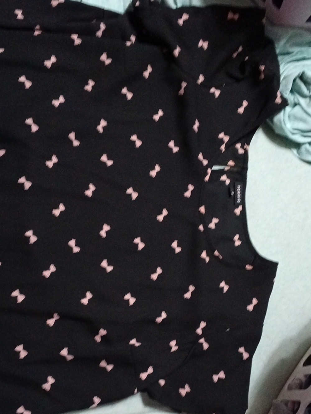 torrid Black Blouse with Pink Bow Print